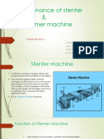 Maintenance of Stenter & Steamer 1