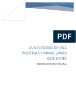 Ensayo Sobre Política Criminal