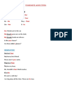 Singular Plural: Possessive Adjectives