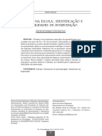 Dislexia Na Escola: Identificação e Possibilidades de Intervenção