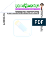 Problemas de Promedios para Quinto de Secundaria