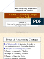 Chapter 23: Accounting Changes and Error Analysis: Intermediate Accounting, 10th Edition Kieso, Weygandt, and Warfield