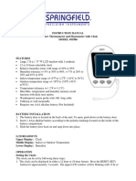 00 HumidityMeter Springfield Precise Temp (INSTRUCTION MANUAL 91066 IB