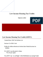 Low Income Housing Tax Credits: March 4, 2013