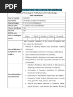 Stat 2053: Introduction To Statistics For Engineers: Course Number