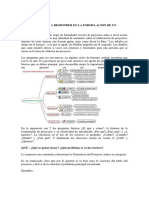 Las 11 Preguntas A Responder en La Formulacion de Un Proyecto