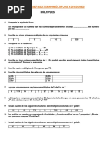 Activdades Multiplos y Divisorea 6°A