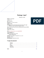 Package Nnet': R Topics Documented