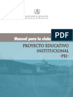 Manual para La Elaboracón Del Proyecto Educativo Institucional PEI