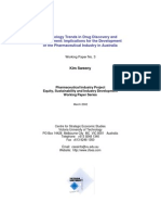 Technology Trends in Drug Discovery and Development: Implications For The Development of The Pharmaceutical Industry in Australia