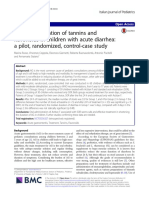 Oral Administration of Tannins and Flavonoids in Children With Acute Diarrhea: A Pilot, Randomized, Control-Case Study