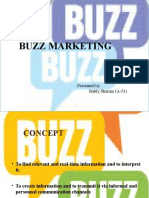 Buzz Marketing: - Presented by Bably Sharma (A-51)