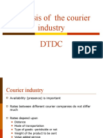 Analysis of The Courier Industry DTDC