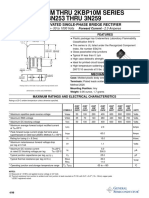 2Kbp005M Thru 2Kbp10M Series 3N253 THRU 3N259: Glass Passivated Single-Phase Bridge Rectifier