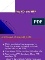 Preparing EOI, RFP, Criteria