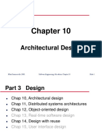 Architectural Design: ©ian Sommerville 2000 Software Engineering, 6th Edition. Chapter 10 Slide 1