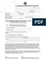 Declaration Form For Network Hospital (Other Than PPN)