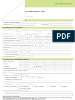 Religare Pre Auth Form