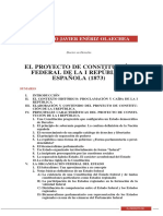 El Proyecto de Constitución Federal de La I República Española