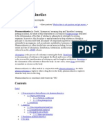 Pharmacokinetics: Pharmacokinetics (In Greek: "Pharmacon" Meaning Drug and "Kinetikos" Meaning