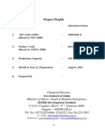 Project Profile On Absorbent Cotton