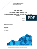 MESP 050100-03 Technical Specification For Transmission Wire Hard-Drawn Copper 7/2.5 35mm