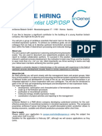 We Are Hiring Staff Scientist USP DSP