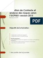 Contexte Et Analyse Des Risques Selon ISO 9001v2015