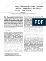 Developing Theoretic Strategies of Sharing Corporate Social Responsibility Conduct in A Closed-Loop Supply Chain System