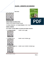 Defensa Eslava - Lineas Secundarias