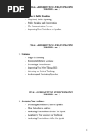 Final Assessment On Public Speaking 2018-2019 - Sem. 1