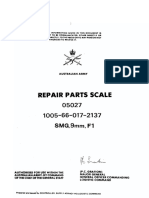 F1 SMG 9mm Repair Parts Scale