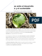 Diferencias Entre El Desarrollo Sostenible y El Sustentable