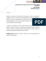 Narrativas y Representaciones en El Escenario Escolar Por Cuenta Del Sistema Sexo/género. Lucía Platero Borda. Colegio Jairo Aníbal Niño - Bogotá.