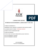 Laboratory Report Petroleum Engineering Laboratory Vi (Eg 322)