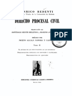 REDENTI, Enrico. Derecho Procesal Civil. Tomo II