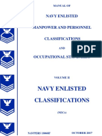 Manual of Navy Enlisted Manpower and Personnel Classifications and Occupational Standards, Vol Ii