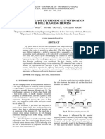 Numerical and Experimental Investigation of Hole Flanging Process