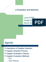 Supplier Evaluation and Selection: Laura AITER Cengiz ÇOKAY Güven GÜL