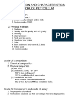 Composition and Characteristics of Crude Petroleum