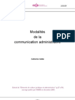 Modalités de Communication Adminstrative