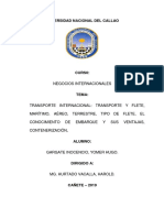 Transporte y Flete Marítimo Internacional