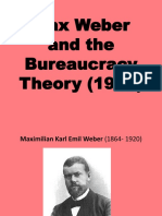 Max Weber and The Bureaucracy Theory (1940)