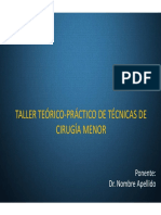 Taller Técnicas de Cirugía Menor