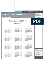 Calendario de Colombia Del 2010 - ¿Cuándo en El Mundo