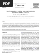 Interfacial Studies of Sisal Fiber Reinforced High Density Polyethylene (HDPE) Composites