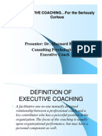 Presenter: DR - Maynard Brusman Consulting Psychologist & Executive Coach