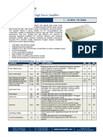 Solid State Broadband High Power Amplifier: 1 - 30 MHZ / 50 Watts