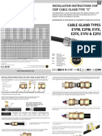 Cable Gland Types E1FW, E2FW, E1FX, E2Fx, E1Fu & E2Fu