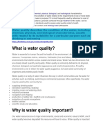 What Is Water Quality?: Chemical Physical Biological Radiological Water Treatment Ecosystems Safety Drinking Water